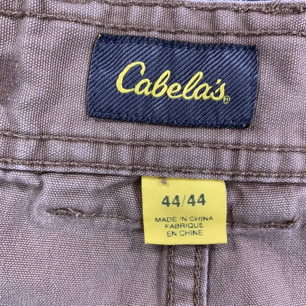Cabela's Cargo Shorts Mens 44 Khaki Cotton Multi Pocket Hiking‎ Outdoor Utility